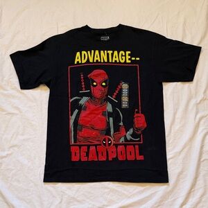 Marvel Advantage Deadpool Black and Red T-Shirt